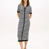Robe-pull polo légère à rayures