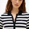 Robe-pull polo légère à rayures