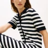 Robe-pull polo légère à rayures
