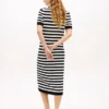 Robe-pull polo légère à rayures