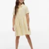 Robe rayée en coton et lin pour enfant