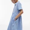 Robe rayée en coton et lin pour enfant