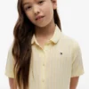 Robe rayée en coton et lin pour enfant