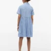 Robe rayée en coton et lin pour enfant
