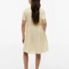 Robe rayée en coton et lin pour enfant