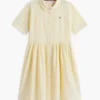 Robe rayée en coton et lin pour enfant