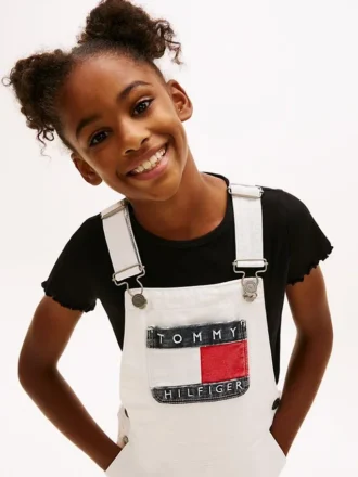 Robe-salopette en denim pour enfant Hilfiger Badge