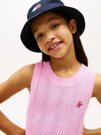 Robe sans manches en crochet pour enfant