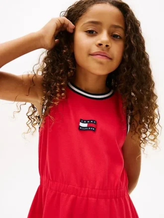 Robe sans manches pour enfant avec logo drapeau ondulé