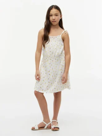 Robe smockée imprimée citron pour enfant