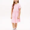 Robe t-shirt à motifs printaniers pour enfant Robe t-shirt à motifs printaniers pour enfant