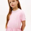 Robe t-shirt à motifs printaniers pour enfant Robe t-shirt à motifs printaniers pour enfant