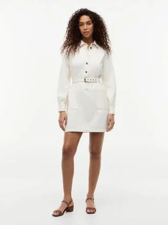 Robe utilitaire en denim à ceinture