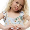Robe à volants et imprimé floral pour enfant Robe à volants et imprimé floral pour enfant