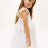 Robe à volants et œillets brodés pour enfants