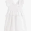 Robe à volants et œillets brodés pour enfants