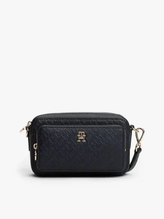 Sac à bandoulière avec monogramme gaufré sur toute la surface Sac à bandoulière avec monogramme gaufré sur toute la surface
