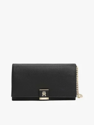 Sac à bandoulière à chaîne et fermoir monogrammé