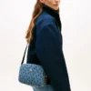 Sac à bandoulière en denim à imprimé drapeau intégral