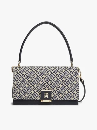 Sac à bandoulière en jacquard avec fermoir Monogram