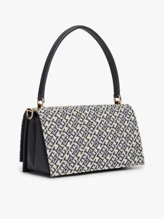 Sac à bandoulière en jacquard avec fermoir Monogram