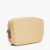Sac à bandoulière en raphia avec logo monogramme