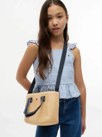 Sac à bandoulière en raphia pour enfant