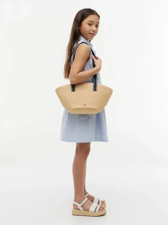 Sac à bandoulière en raphia pour enfant