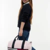 Sac de voyage à rayures et logo pour enfants