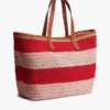 Sac fourre-tout en crochet à rayures marines