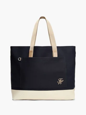 Sac fourre-tout en toile à blocs de couleur
