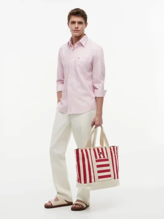 Sac fourre-tout en toile à rayures marines