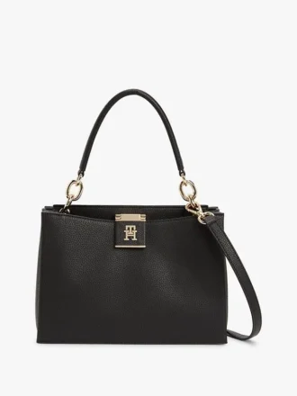 Sac à main moyen à fermoir monogrammé