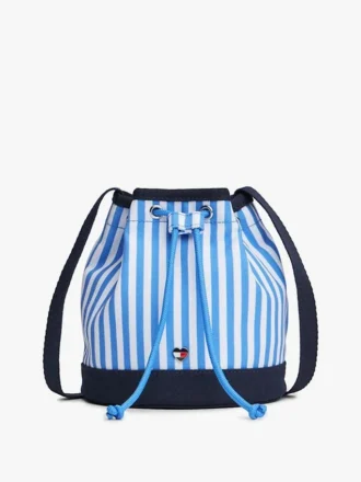 Sac seau en toile rayée pour enfants