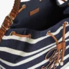 Sac seau à rayures bretonnes et monogramme script