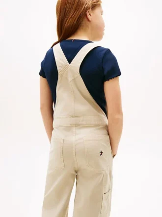 Salopette en denim stretch à jambes larges pour enfants