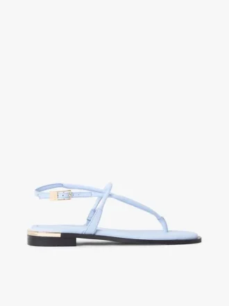 Sandales en cuir à accents métalliques