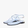 Sandales en cuir à accents métalliques