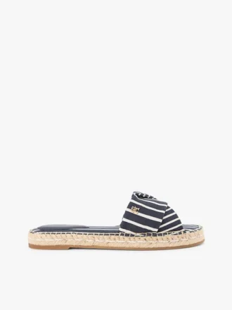 Sandales espadrilles en toile rayée