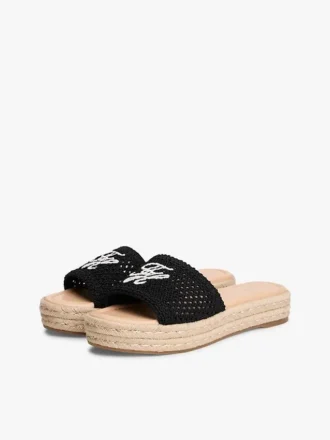 Sandales espadrilles à monogramme script