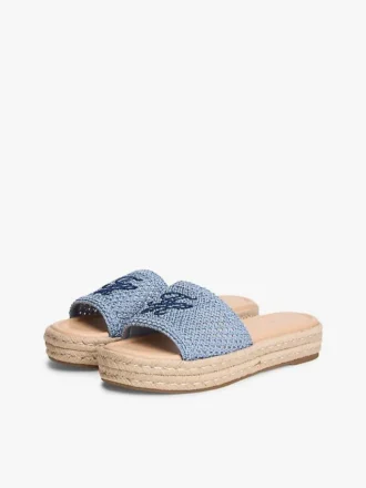 Sandales espadrilles à monogramme script