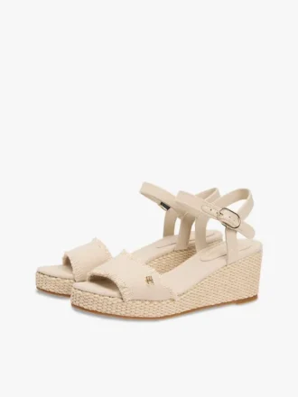 Sandales espadrilles à talon compensé tissé Sandales espadrilles à talon compensé tissé