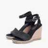 Sandales espadrilles à talons compensés en raphia Sandales espadrilles à talons compensés en raphia