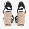 Sandales espadrilles à talons compensés en raphia Sandales espadrilles à talons compensés en raphia