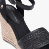Sandales espadrilles à talons compensés en raphia Sandales espadrilles à talons compensés en raphia