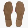 Sandales à lanières tissées avec monogramme et rayures Sandales à lanières tissées avec monogramme et rayures
