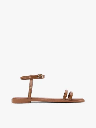 Sandales plates en cuir