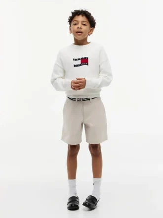 Short chino ample extensible à ceinture pour enfant