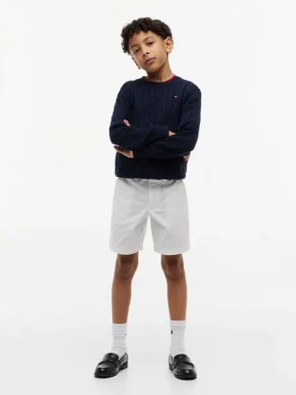 Short chino ample extensible à ceinture pour enfant