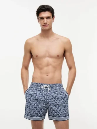 Short de bain 12,7 cm à monogramme Scrip sur toute la surface